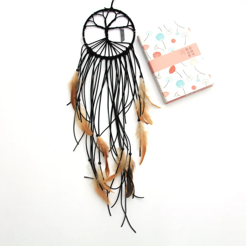 Black Dreamcatcher DIY Hot 2019NEW Hanging Quality Ornament Birthday Valentine Handmade Wind Chime Gift Indian Pendant Lovely | Дом и сад