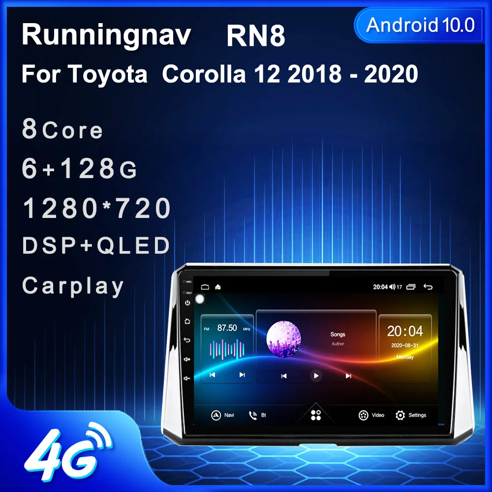 4G LTE Android 10.1 Fit Toyota Corolla Altis Hybrid Pemium 2018 2019 2020 Multimedia Stereo Car DVD Player Navigation GPS Radio