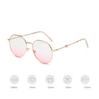 2021 розовые градиентные очки с румянами, модные круглые декоративные солнцезащитные очки, женские новые милые очки в Корейском стиле для девушек, очки