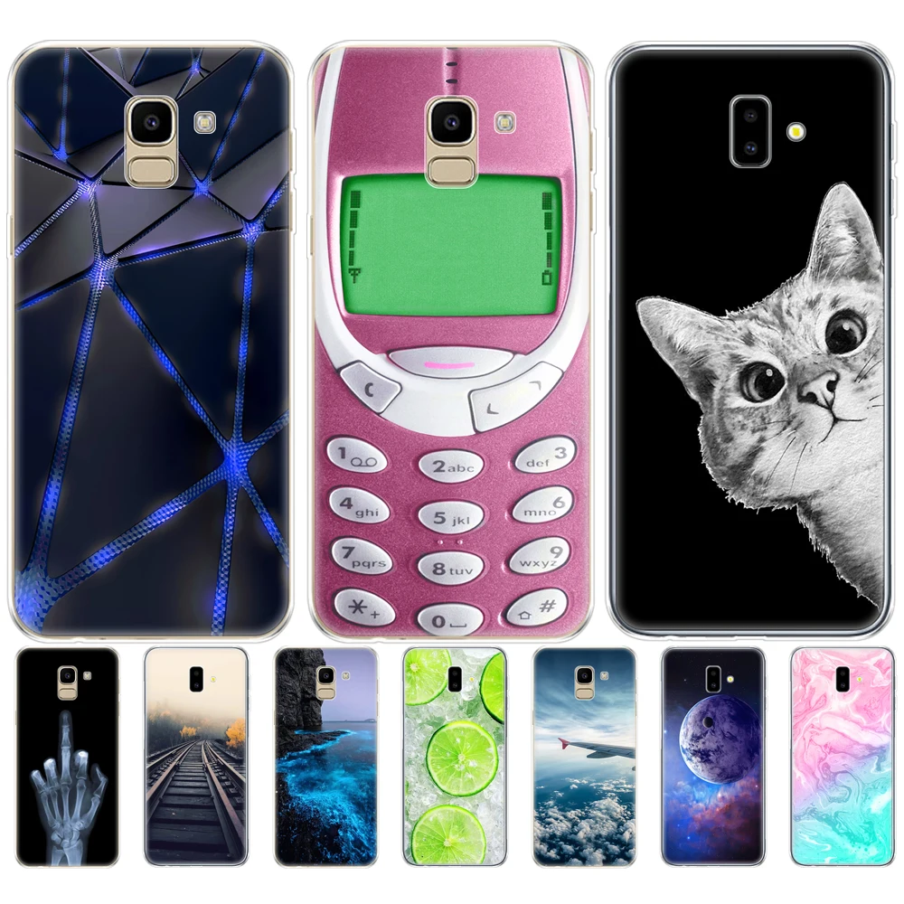 Для Samsung J6 2018 чехол EU J600 J600F SM мягкий TPU для Galaxy J6Plus + J 6 Plus J610 J610F silicon|Бамперы| |