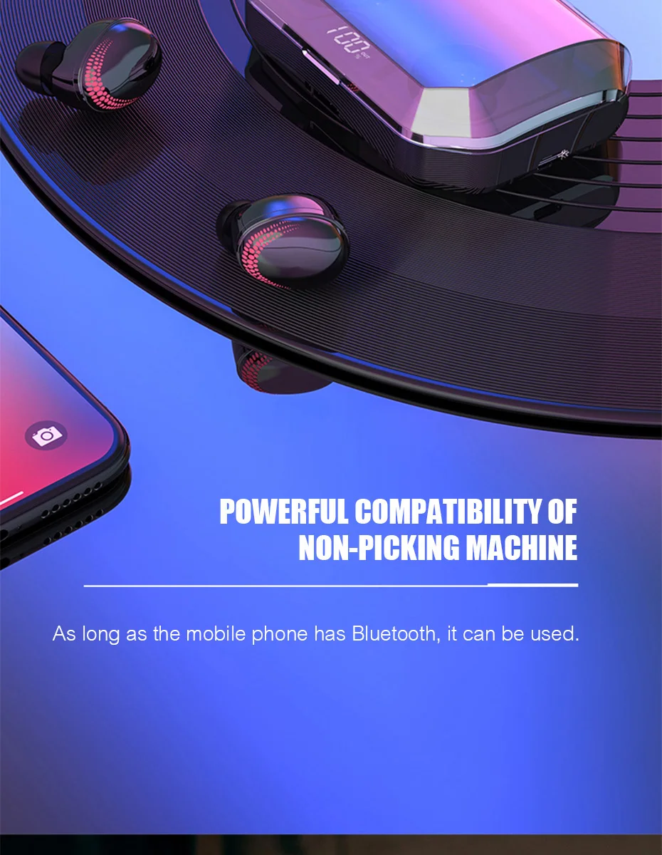 TWS Bluetooth 5,0 наушники настоящие Спортивные Беспроводные Наушники дисплей сенсорный контроль 8D стерео наушники Водонепроницаемая гарнитура для телефонов