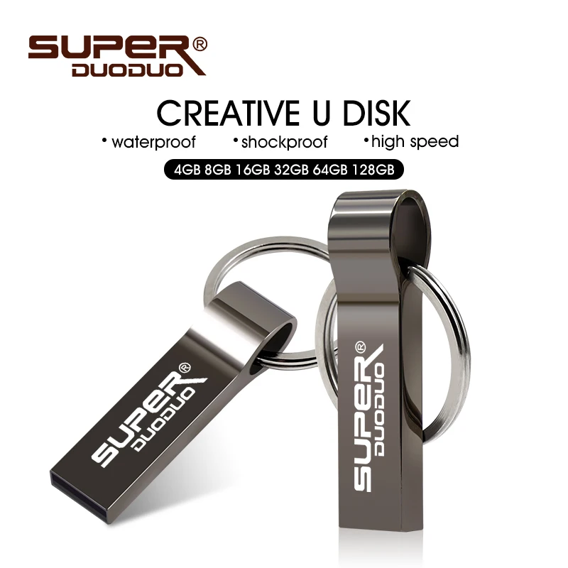 Флеш накопитель металлический usb карта памяти 2 0 32 Гб 128 ГБ оперативной 16