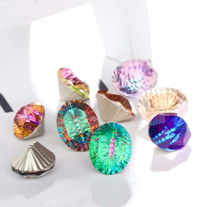 Новинка 2020 мистические Необычные камни овальные Стразы Хрустальные стеклянные с