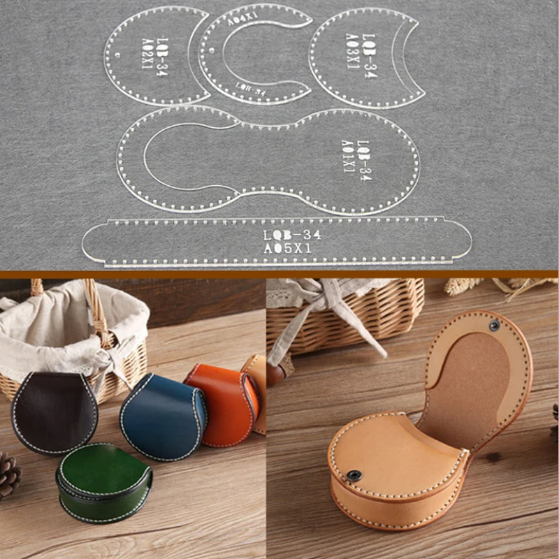 

1pc Acrylic Horseshoe Coin Purse Template Mini Wallet Pattern Template Stencil Sewing Craft DIY Handmade Leather Tools