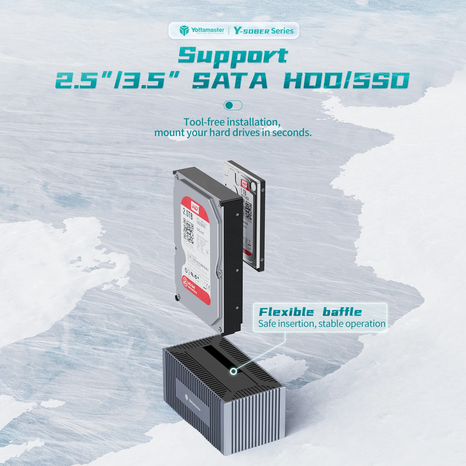 - Yottamaster    [ 16 ], USB3.0 5 / SATA HDD -  2, 5 /3, 5 SSD/HDDs,  12 2A