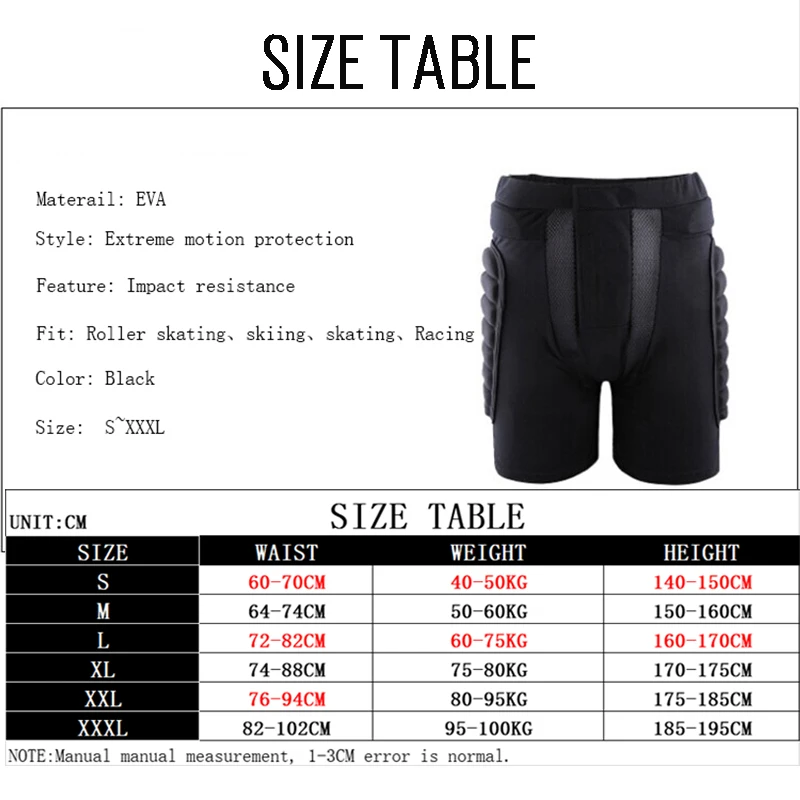 

Winter Motorcycle Pants Outdoor Sports Skiing Shorts Hip Pad Protector Armor Ski Snowboard Skate Pants Motor Shorts