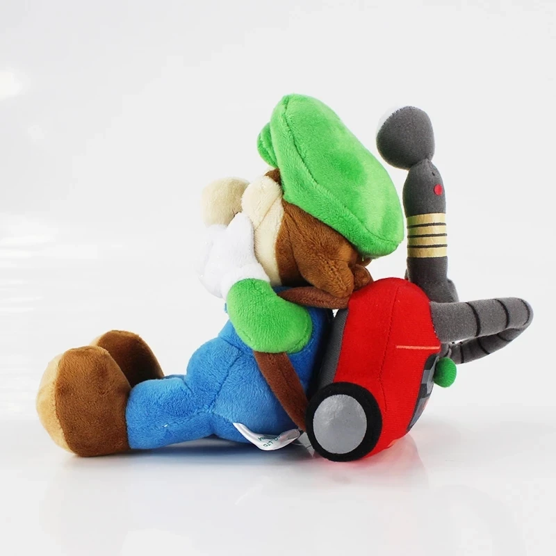Juguetes de peluche de Super Maris Luigi para ni&ntilde;os, juguetes de felpa de 28cm, de Horror Luigi con etiqueta, mansi&oacute;n 2, Luigi, regalo de Navidad-4