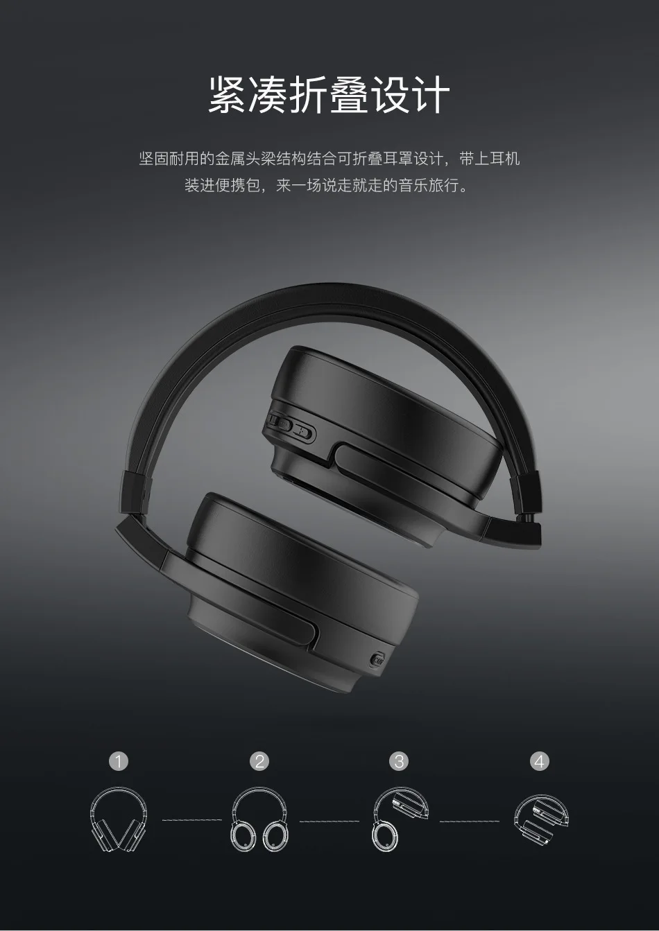 Awei Dimension A950BL активное шумоподавление ANC Bluetooth гарнитура Беспроводные складные затычки для мобильного телефона OEM