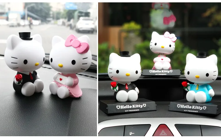 Hello kitty автомобильные головные украшения, автомобильные аксессуары для девочек, милый Настольный телефон, база, аксессуары для автомобиля, кукольный автомобиль
