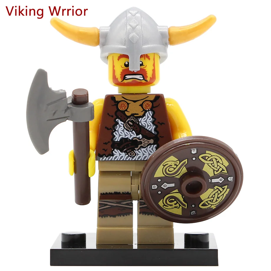Viking Warrior X0161 фигурка ацтеков Египетский воин викингов Atlantis Мумия Фараон Одиночная распродажа варварские строительные блоки Набор Модель Кирпичи Игрушка - Цвет: Viking Warrior