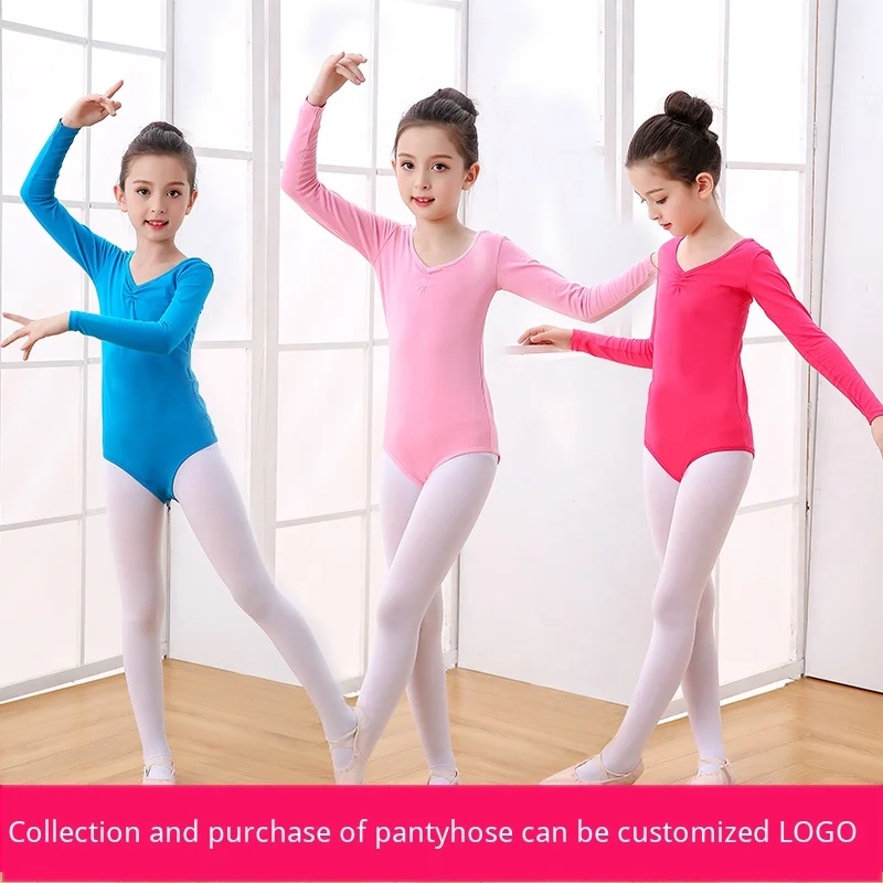 Гимнастическое трико для девочек одежда балета Одежда танцев хлопковое боди с
