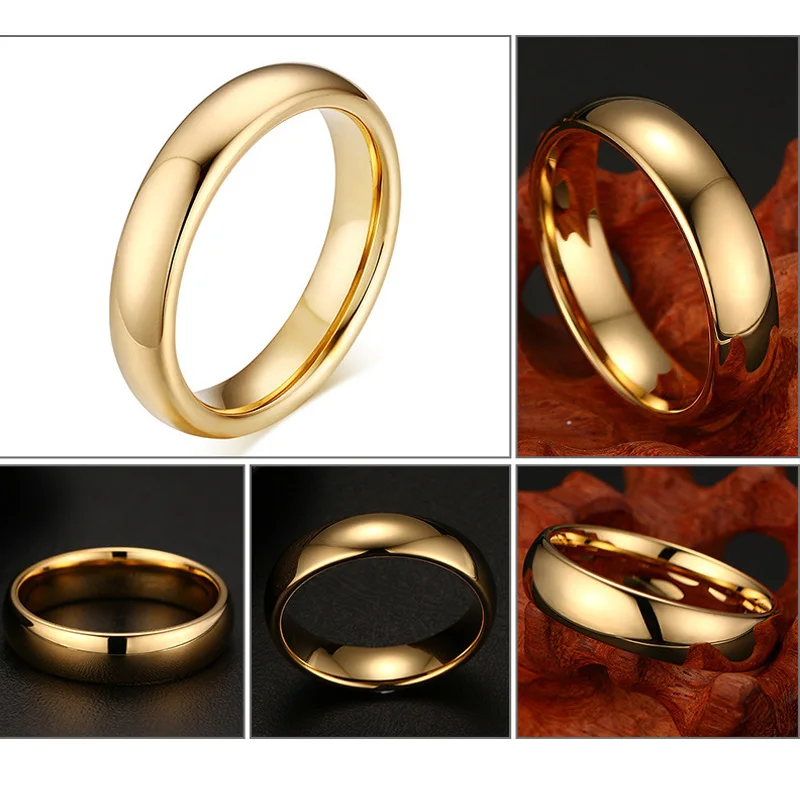 

MingAo Fashion Custom Couple Ring For Women Gift Wish Hot Style Jewelry tungsten Steel Lovers Ring on Gold Wedding Ring Men Gift