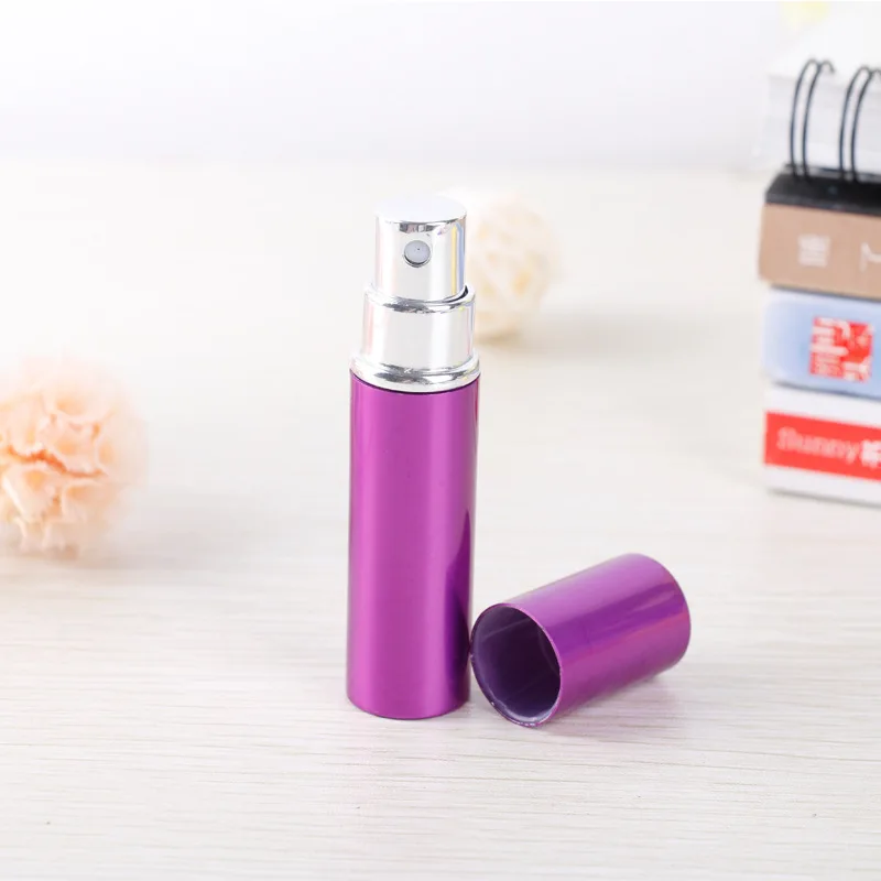 

15pcs/lot 5ml Portable Aftershave/ Makeup/ Perfume Empty Bottle Pump Spray Atomizer glass Anodized Aluminium Travel Scent bottle