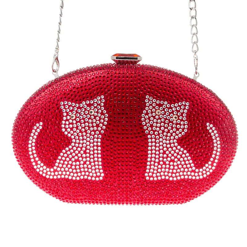 

Kitty lady party bag European and American fashion Pu Dinner Bag evening gift bag hand bag chain bag