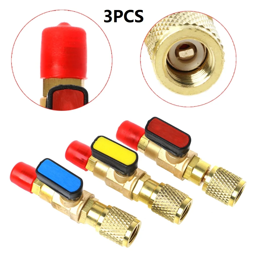 

Accessories Straight Ball Valves 3pcs Tool For R22 Refrigerant High quailty