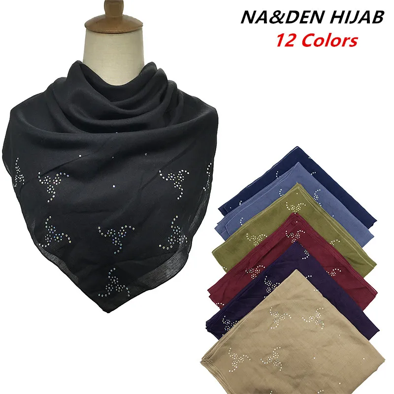 1 шт. новый квадратный шарф хит продаж стразы шали для женщин пашмины платки