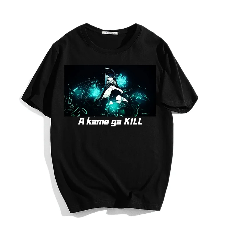 

Аниме рубашка Akame ga KILL, Новое поступление, в стиле Харадзюку, Повседневная хлопковая рубашка с коротким рукавом, в стиле оверсайз