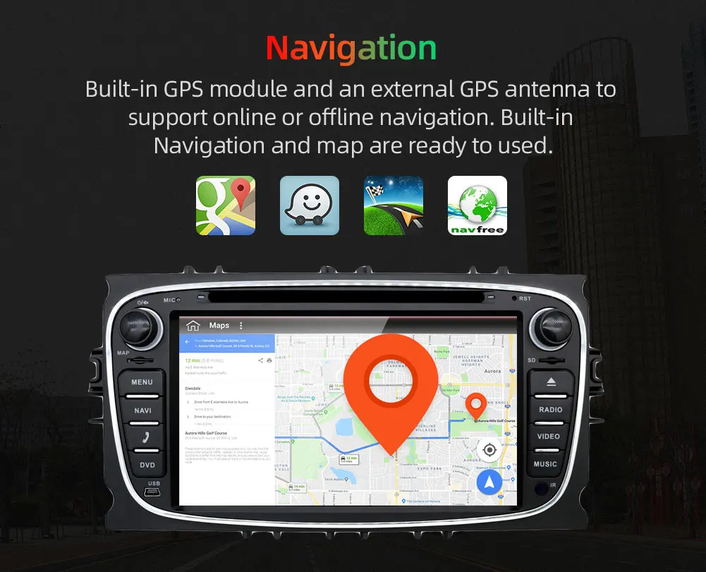 2 din Android 9,0 для фокуса для Ford Mondeo Galaxy PX6 система 4G ram+ 64G Wifi BT 4,0 SWC HDMI AMP 7851 карта камеры