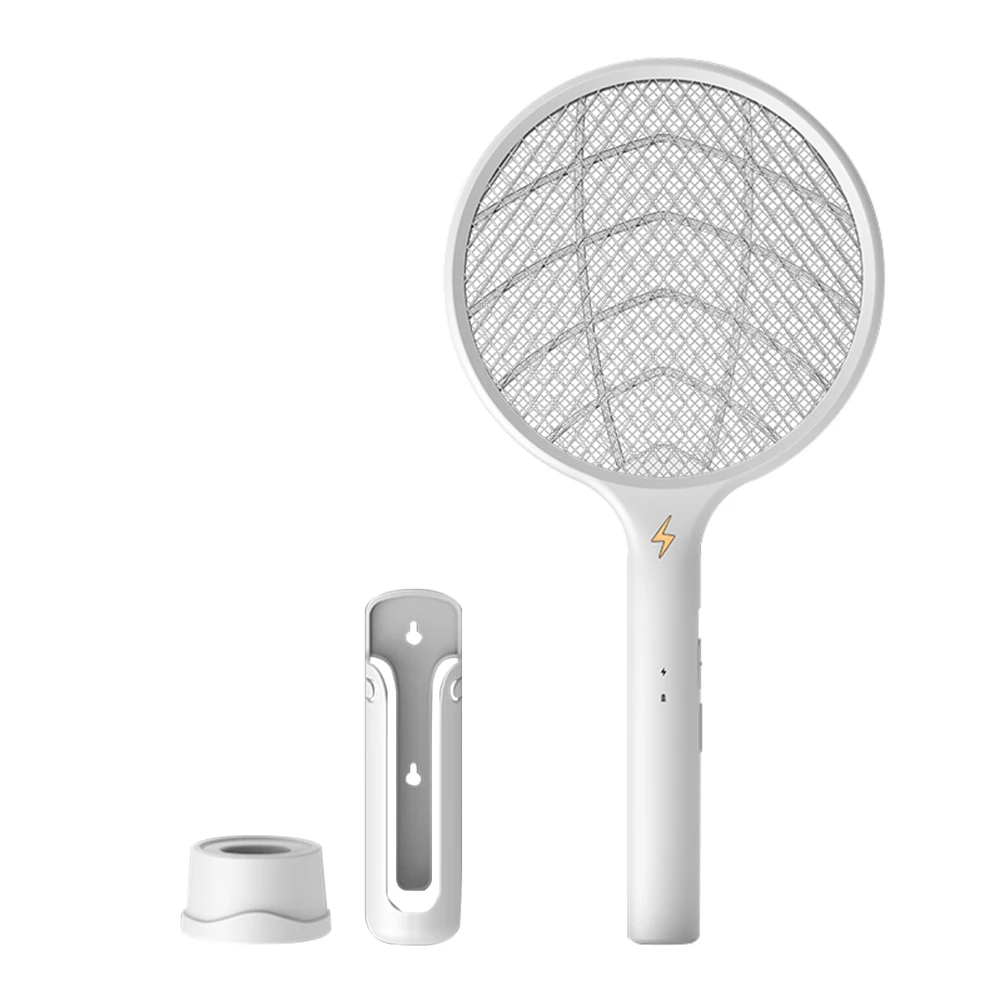 

3 in 1 Electric Insect Racket Swatter USB Rechargeable 3 Modes Mosquito Killer Swatter LED Light Handheld Safe Zapper