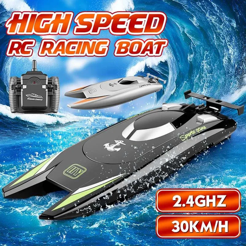 2 4G радиоуправляемая лодка скоростная яхта детская для соревнований водная