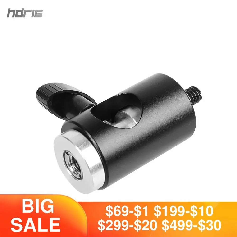 

HDRiG Light Stand Head Adapter With 1/4''-20 Male And Female Screw Connector For Photo Studio Accessory