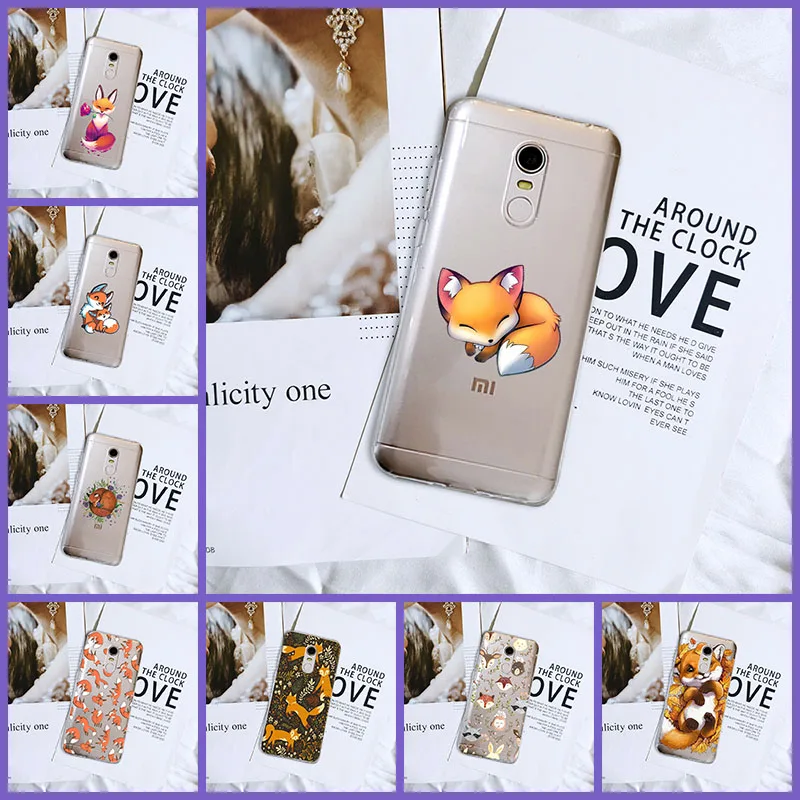 Силиконовый чехол для Pocophone F1 Xiaomi Redmi S2 6A 5 Plus 4A Kawaii Fox симпатичная мягкая задняя