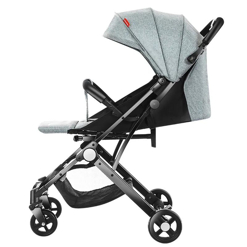 High Landscape Baby Carriage Can Sit and Lie Down Foldable Shock Absorber One-way Trolley