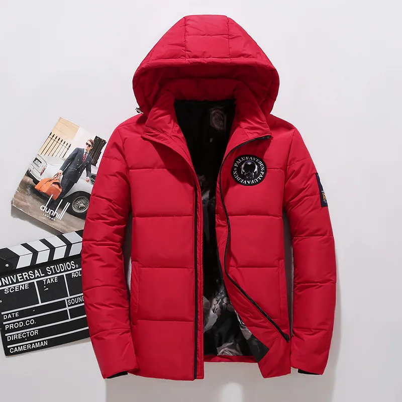 

Winter Jacket Men White Duck Down Parkas Fashion Thick Warm Hooded Collar Windbreaker Down Coat Male Outwear Men's Parkas Jacket