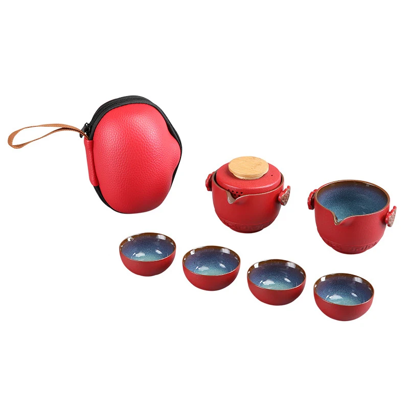 По индивидуальному заказу китайский чайный набор кунг фу Керамика Портативный