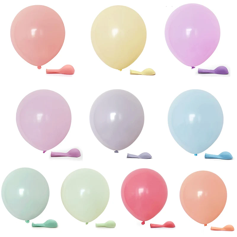 

100Pcs 10 Inch Round Macaron Color Air Balloons Birthday Party Wedding Decoration