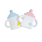 Грызунки из пищевого силикона в форме бутылки с молоком для прорезывания зубов