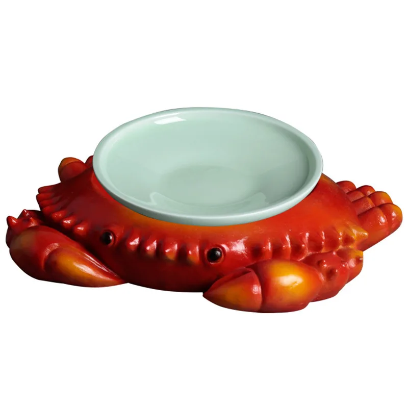 

Creative dry ice tableware crab personality fashion restaurant mood cuisine hotel characteristics theme plate round bowl