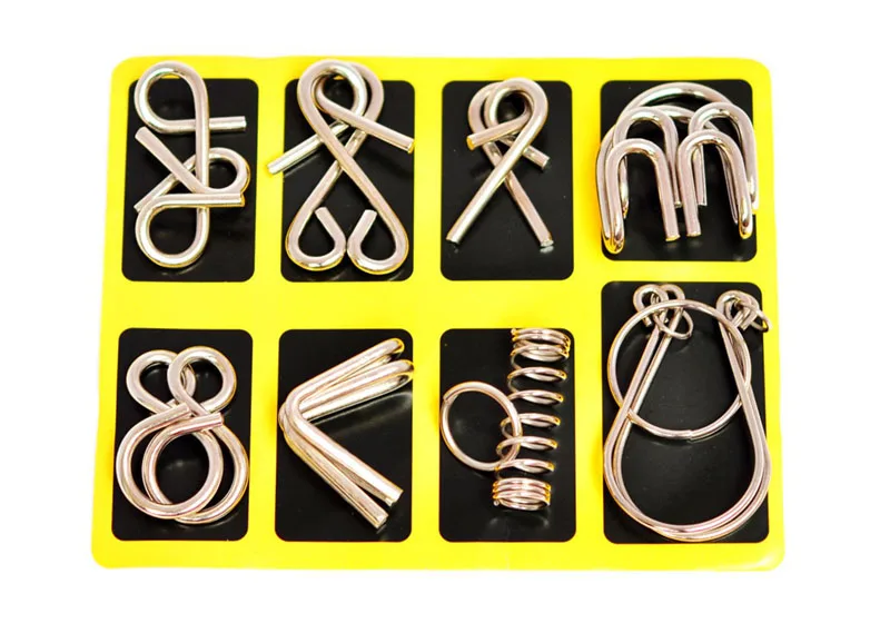 8 шт./компл. 3D металлическая головоломка разум игра для мозга игрушка детей и