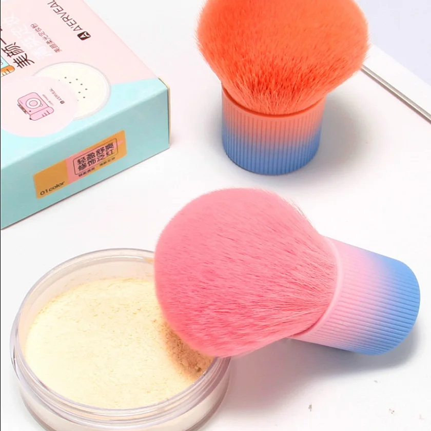 1 шт. профессиональная розовая кисть для лица/тела/щек Кабуки макияжа пудры