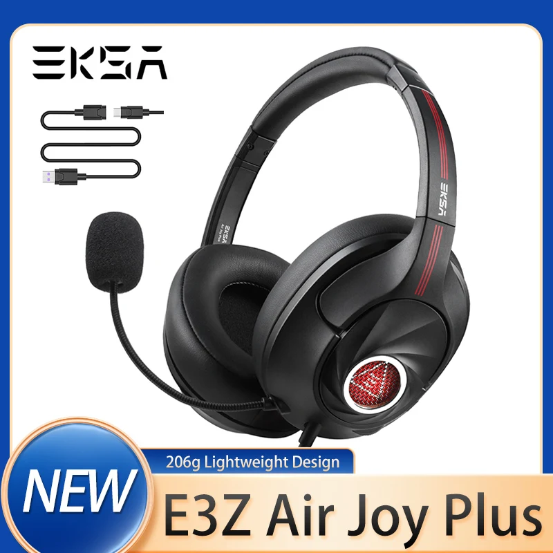 

EKSA E3Z Gaming Headset with ENC Noise Cancelling Mic for Switch/Phone/PC/PS4/PS5 With 7.1 Surround Sound Wired Gamer Headphones
