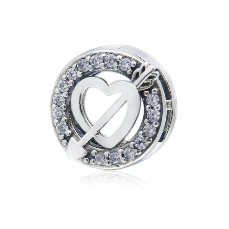 Подлинные 925 пробы серебряные амулеты на зажимах, подходят к оригиналу Pandora браслет reflexions, подарок для ювелирных изделий DIY
