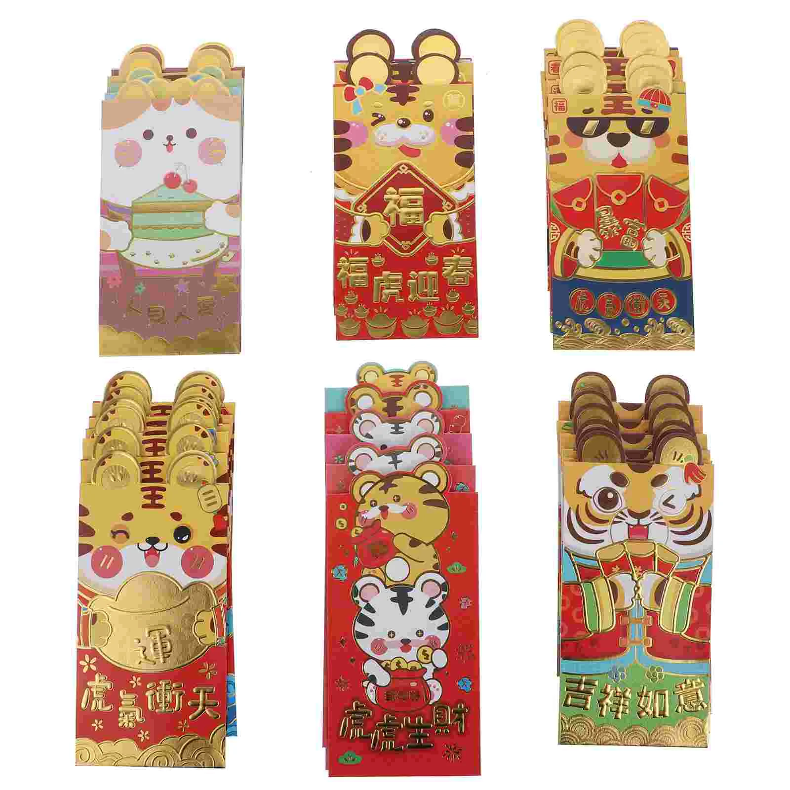 

36pcs Chinese New Year Red Envelopes Creative Red Packets New Year Supplies