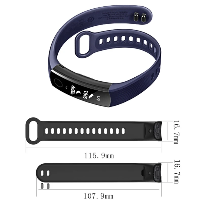 BOORUI для huawei honor band 3 ремешок Цветной силиконовый ремешок для honor band 3 Смарт часы браслет аксессуары