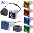 3 в 1 цифровой вольтметр Амперметр переменного тока 60  500 В Гц Частотный Измеритель Индикатор напряжения тока тестер усилитель сигнал светодиодная подсветка 22 мм