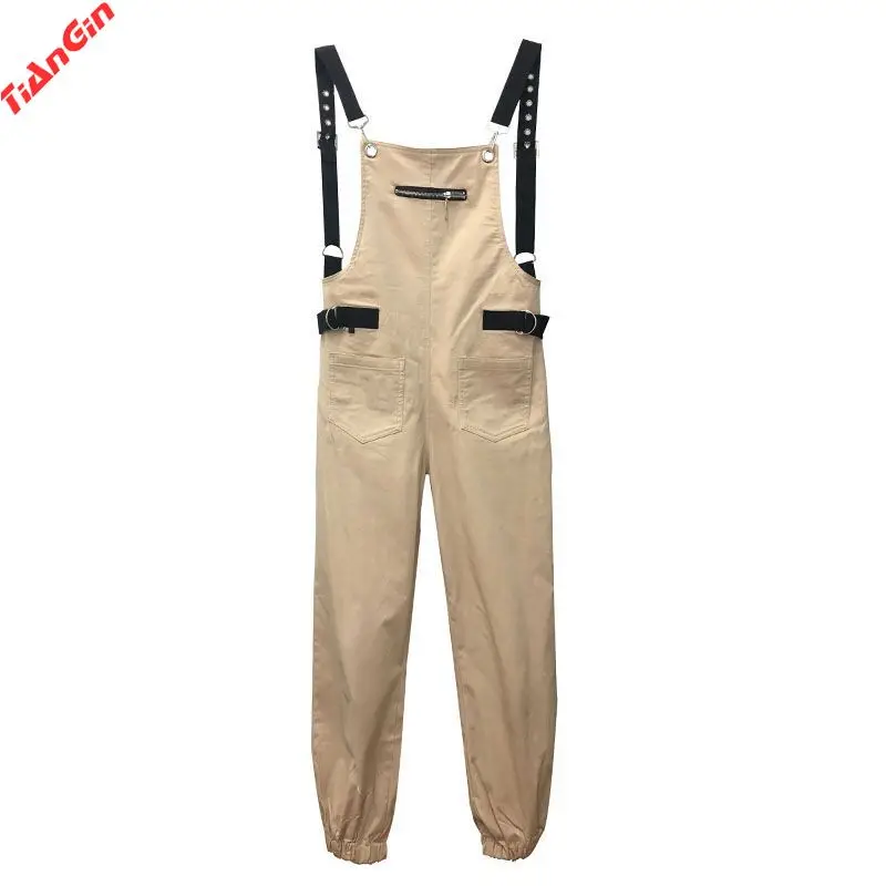 

Girls Handsome Ins Super Fire Loose Harajuku Bf Port Style Net Red Hiphop Overalls Women's Instep Overalls