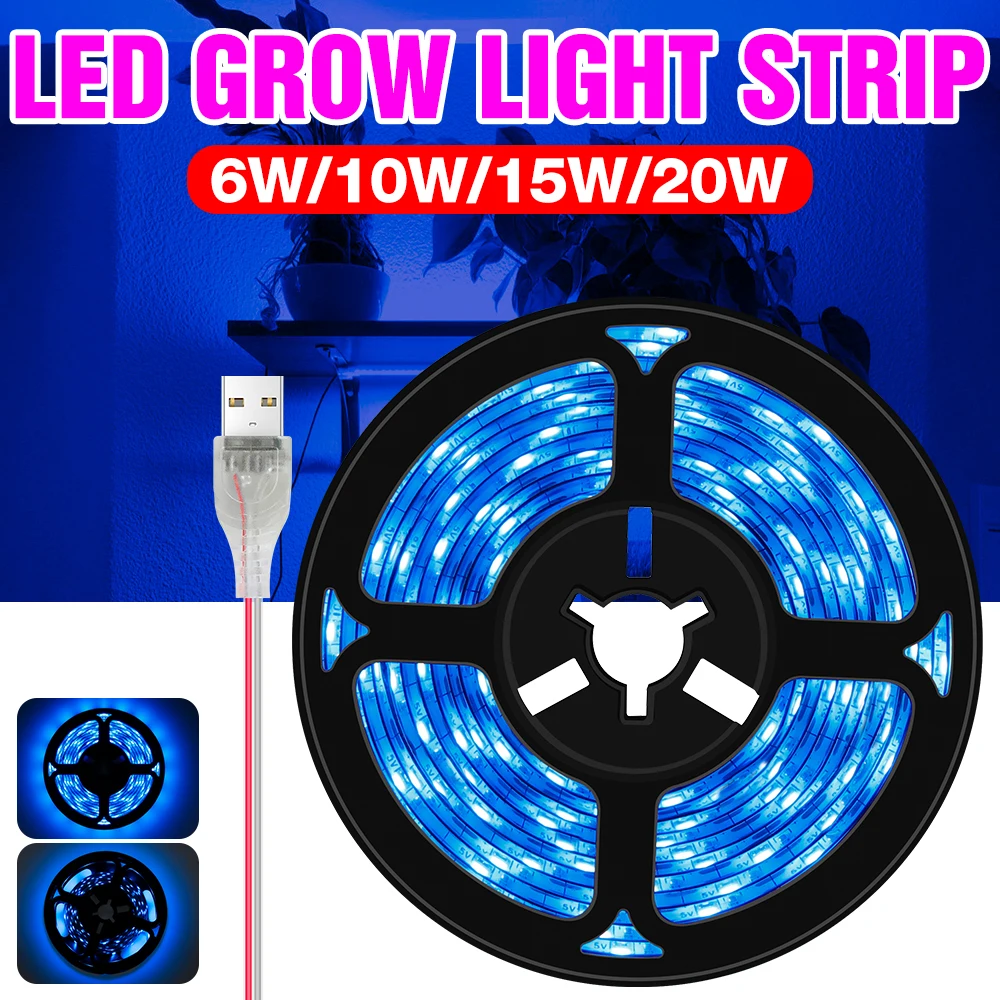 

Фитолампа светодиодная полного спектра для выращивания растений, 0,5 м, 1 м, 2 м, 3 м