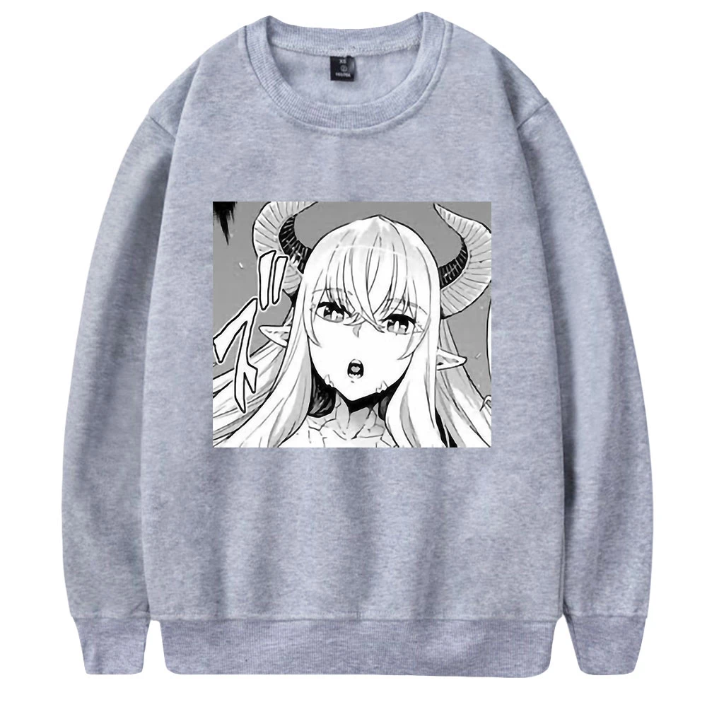 

Манга подземелья черного компании Свитера с круглым вырезом Харадзюку уличная одежда с милыми рисунками, логотип, верхняя одежда круглый в...