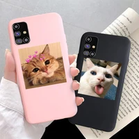 for samsung a01 core a10 cover cat silicone phone case for samsung m01 m02 m10 m20 m30s m31s m51 note 10 lite 20 8 9 pro ultra