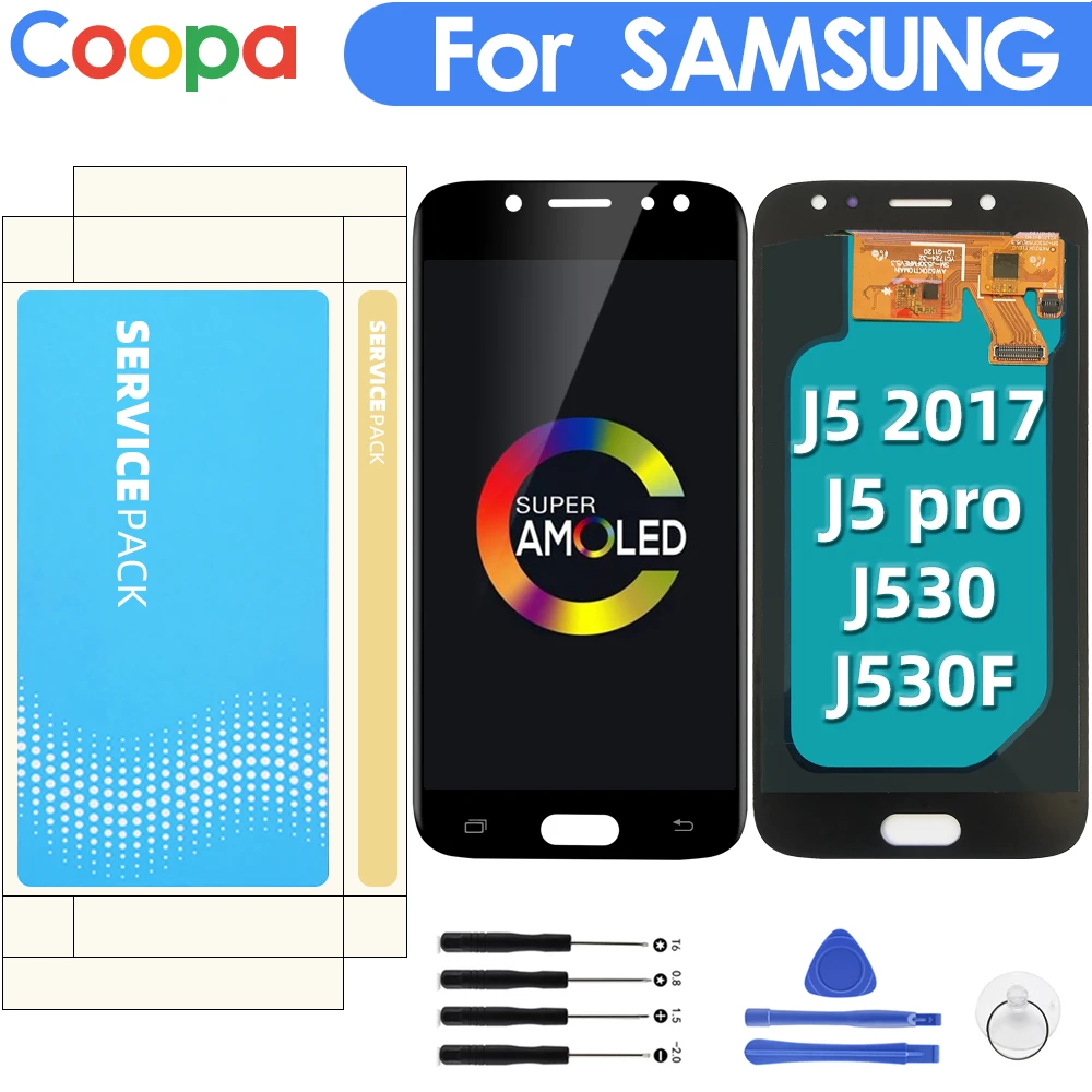 ЖК дисплей для Samsung J5 2017/J5 Pro/J530/J530F цвет рамки на выбор|Экраны мобильных телефонов|