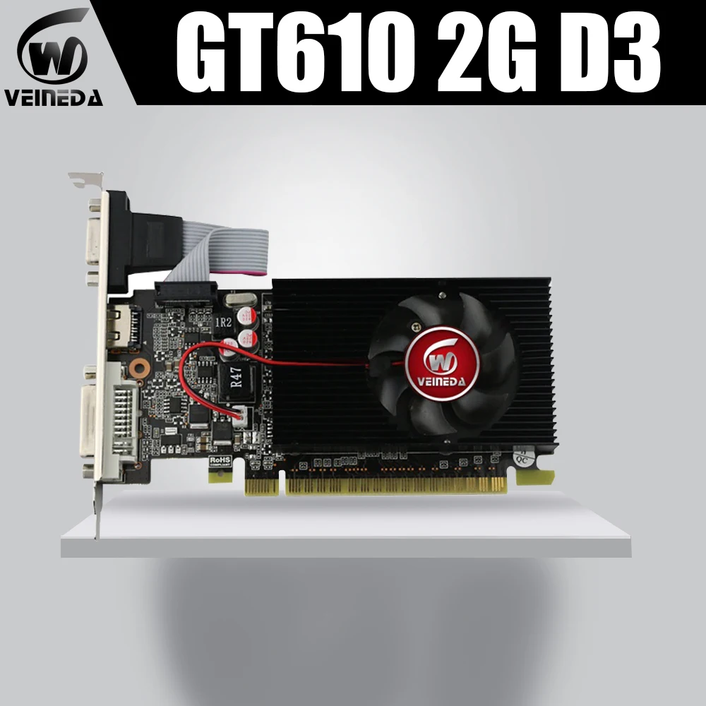 Vga карты Veineda GT610 2 Гб DDR3 700/1000 МГц PCI Express 2.0X16|Видеокарты| |