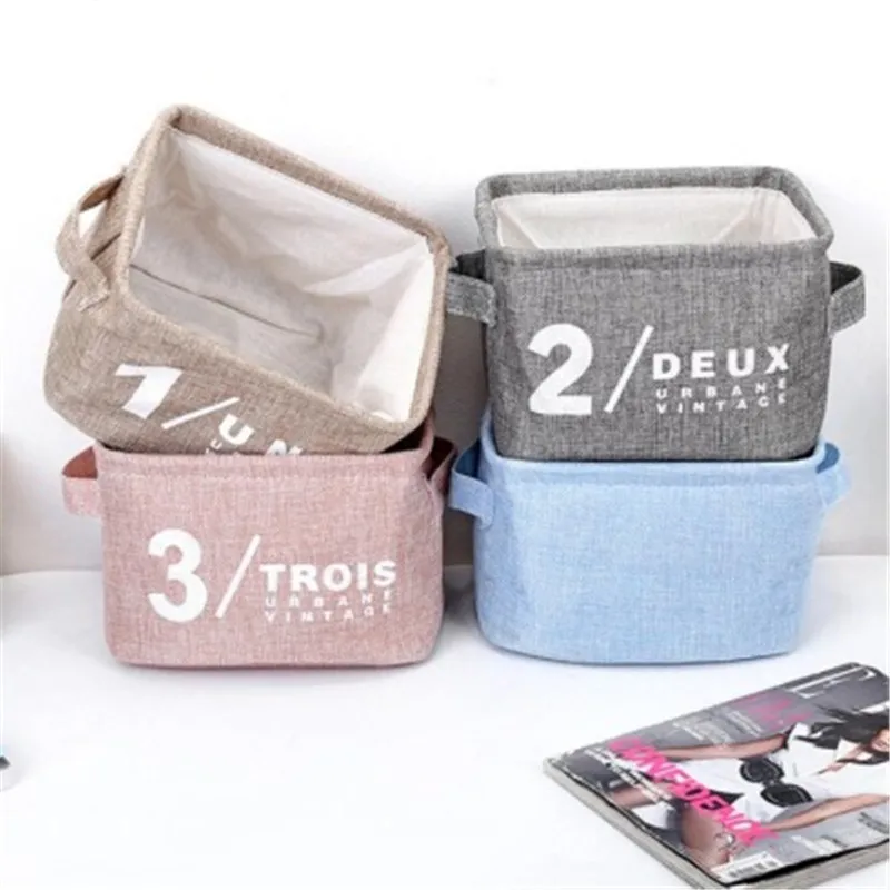 Льняной складной туалетный стол настольный органайзер для макияжа Snailhouse