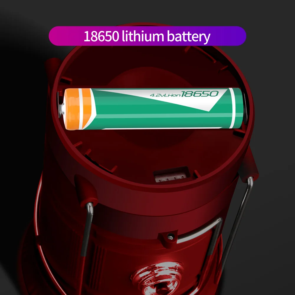 Светодиодный складной светильник на солнечной батарее с портативной лампой