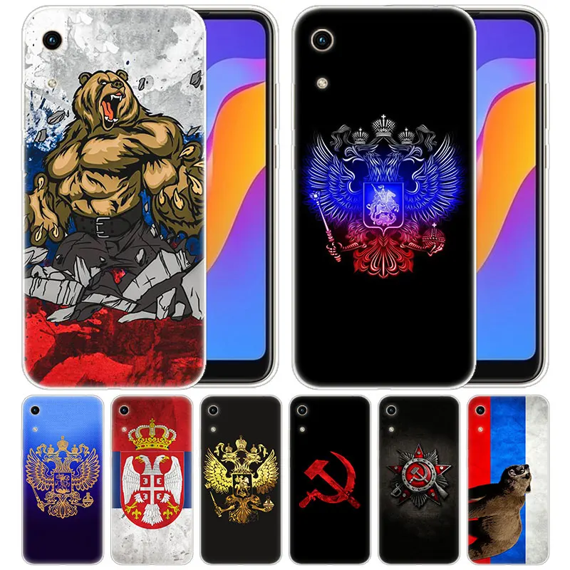 Роскошный силиконовый чехол с флагом России для Huawei Honor 9X 8A 7A 20 Pro 7X 8X 7S 8S 8 9 10 Lite View