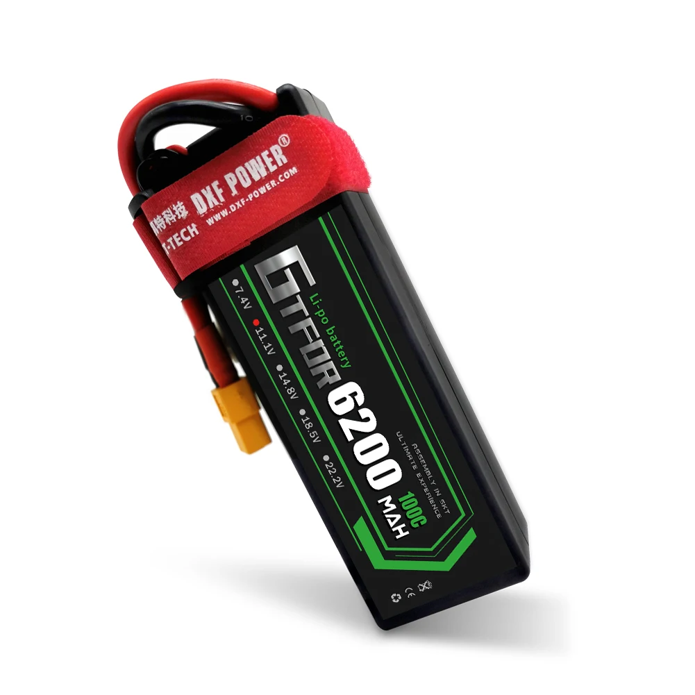 Жесткий чехол GTFDR 6200 мАч 11 1 В 100C 200 3S LiPo RC Battery для радиоуправляемых внедорожников