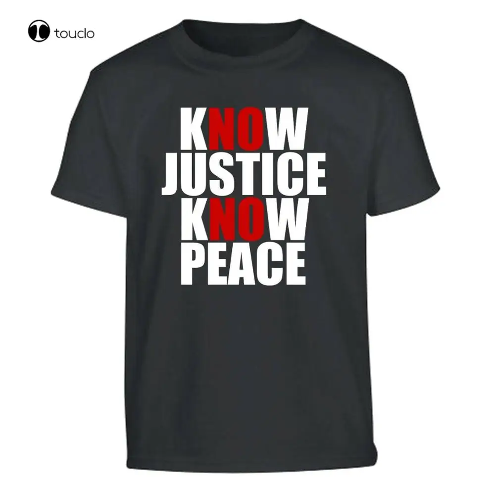 Рубашка Без справедливости без мира черная жива надписей я не могу дышать BLM